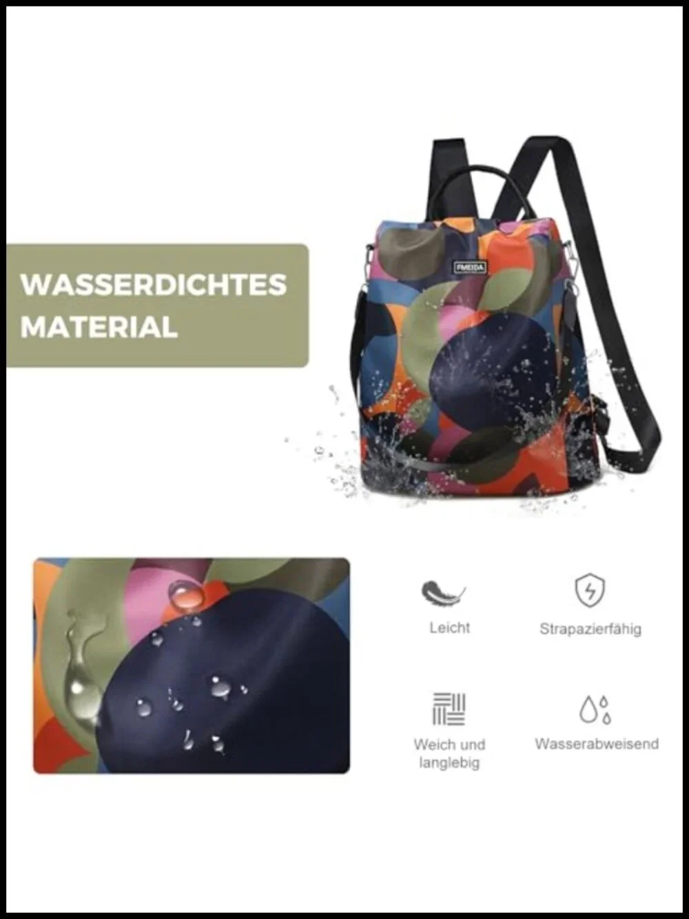 Waterproof Anti Theft Fashion Backpack Purse Daypack Travel Nylon Oxford